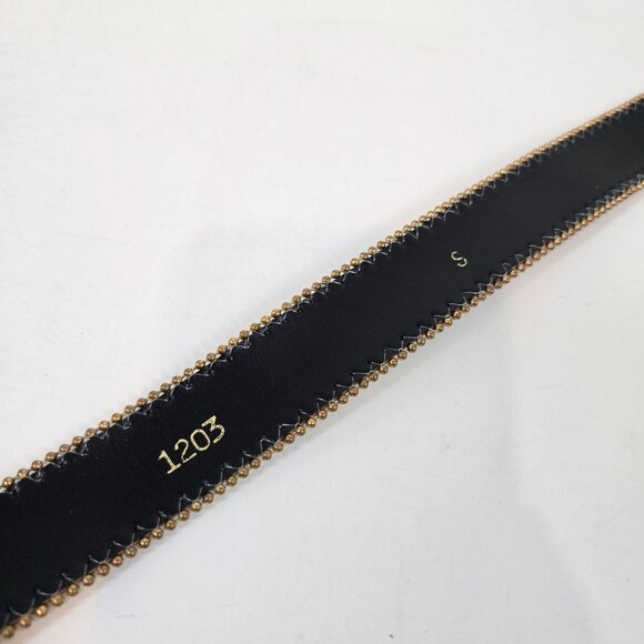 Vintage Multicolor Southwestern Tapestry Belt Brass Buckle & Bead Trim Sz Small - Picture 8 of 9